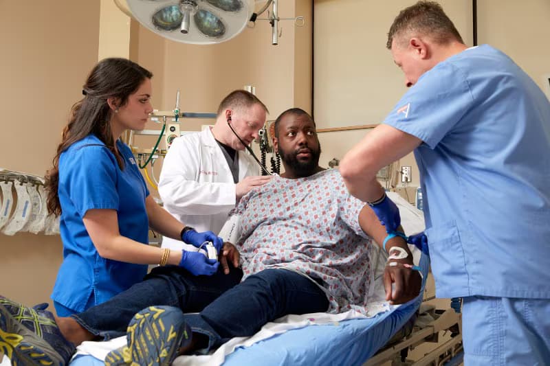 Emergency medical response team ready to assist